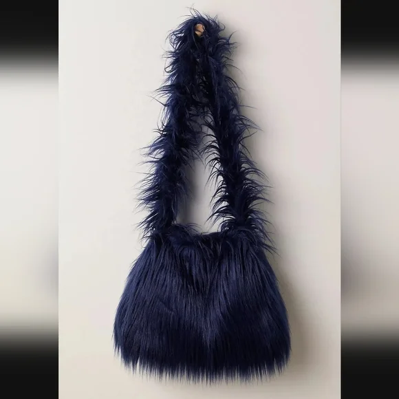 Free People Navy Shoulder Bag - Picture 1 of 4